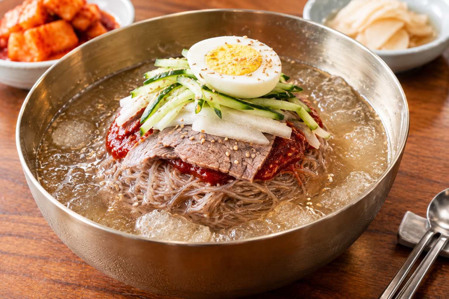 How to Eat Naengmyeon illustration
