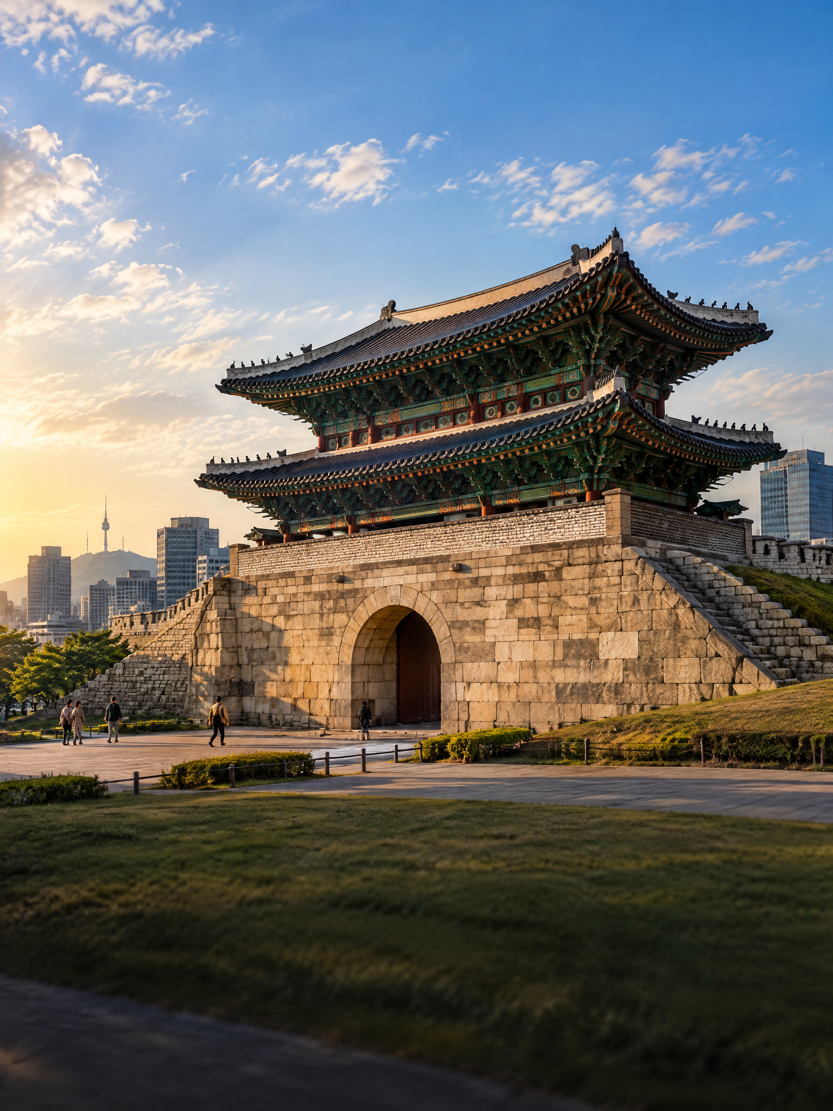 Sungnyemun Gate, also known as Namdaemun, in central Seoul